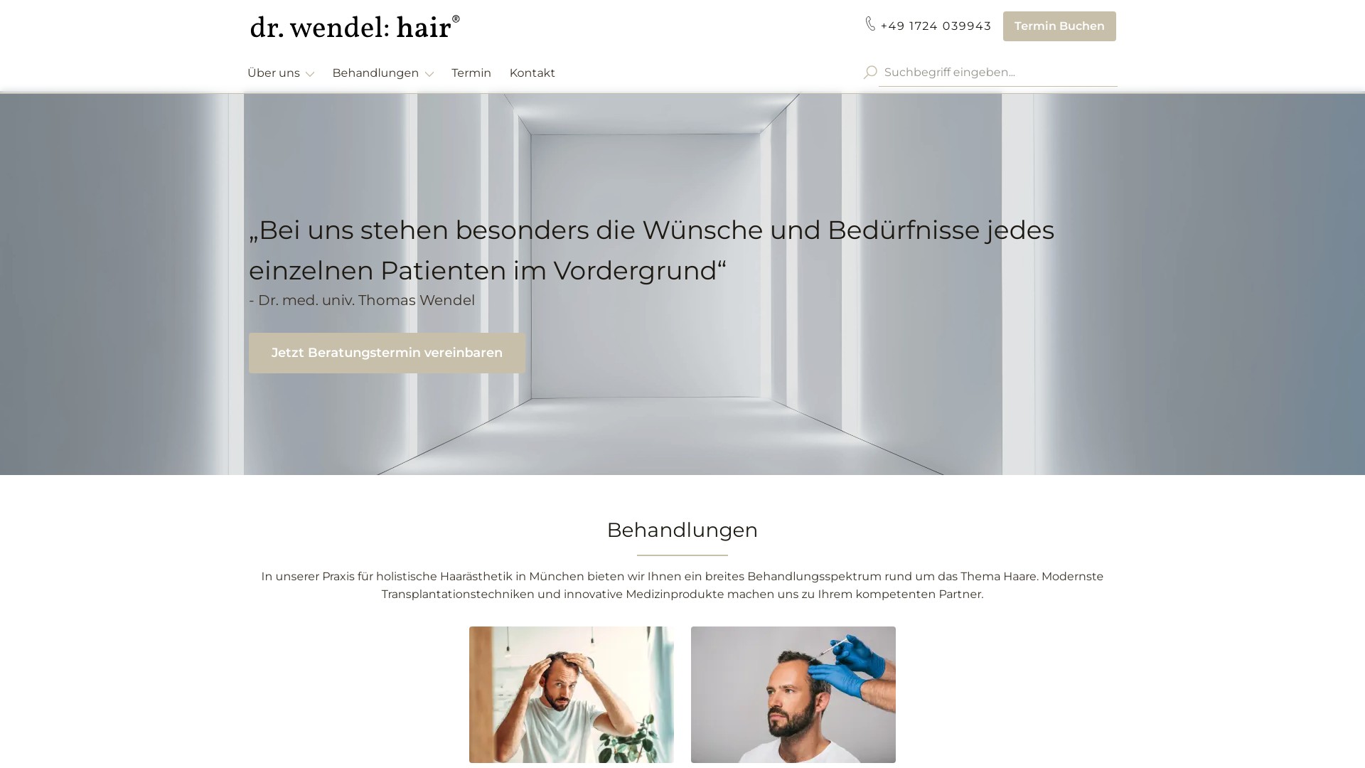 Dr. Wendel Hair website thumbnail