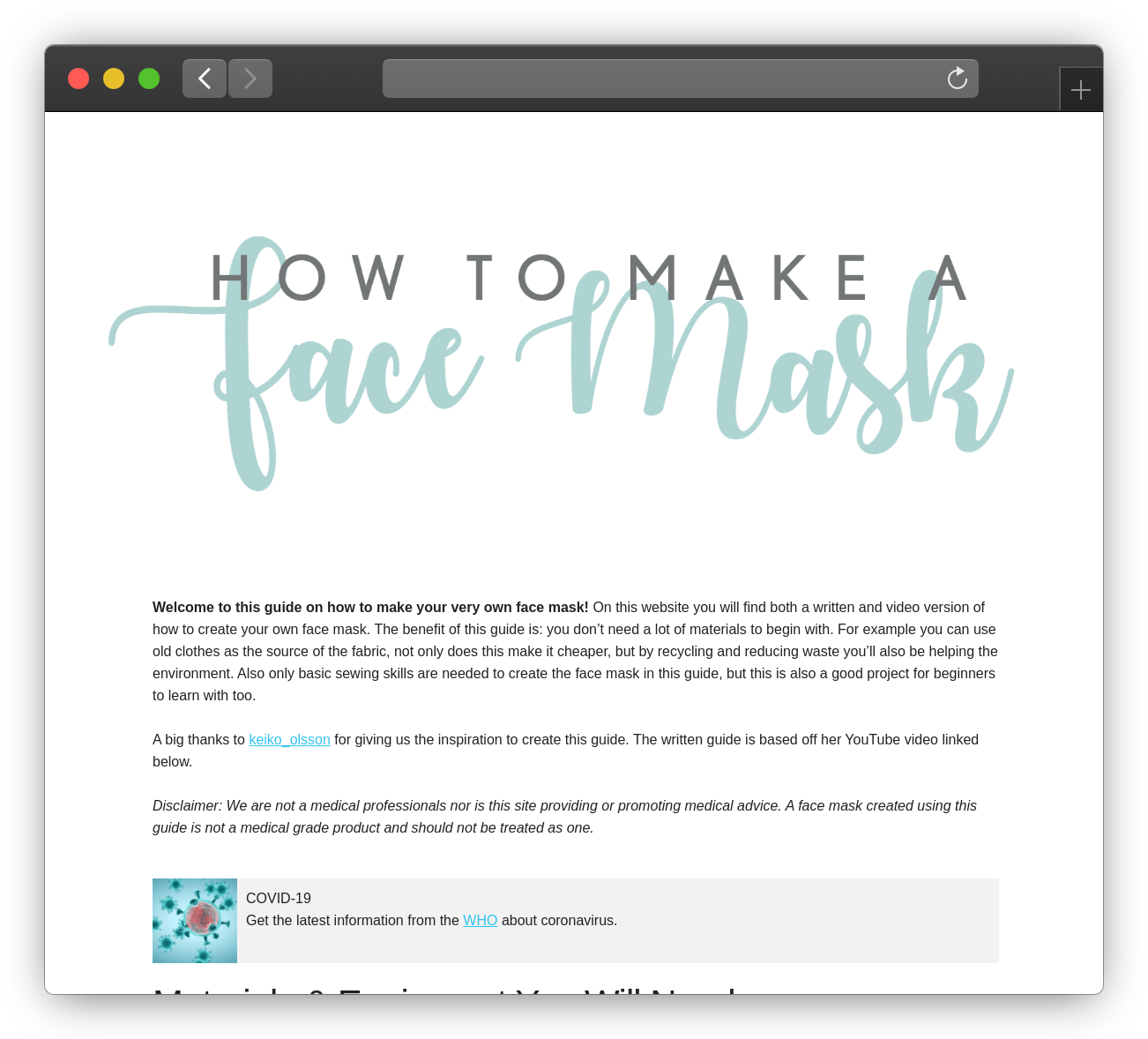 Make A Face Mask